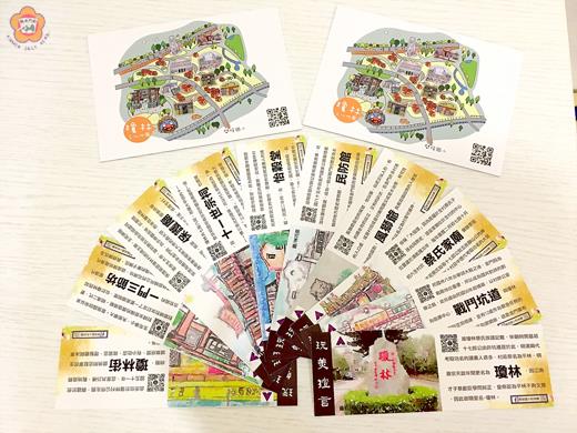 開瑄國小六年級學生最近利用平板和APP結合「擴增實境AR-code」,製作出精美書籤組介紹瓊林景點。(陳冠霖攝)