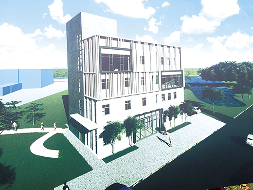 金沙鎮衛生所新建大樓規劃藍圖,整體建築規劃為地上4層,地下1層之建築,整合預防保健、公衛服務及高齡化社會長期照顧等功能。(衛生局提供)