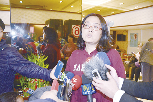 前金門縣議員陳玉珍以「黑馬」之姿當選立法委員後受訪。(楊水詠攝)