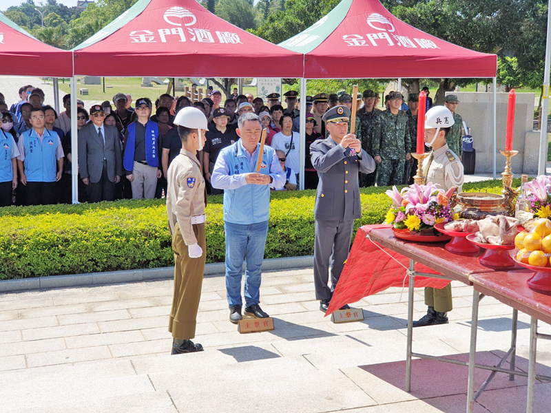 胡璉逝世43週年，今在伯玉亭舉辦追思祭典。（許峻魁攝）