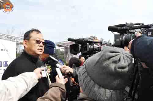 台開集團董事長邱復生看好小三通陸客商機,將與金門縣政府合作,聯手打造金門為免稅購物島、時尚流行島和觀光休閒島。(李金鎗攝)