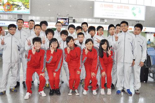   金門高中田徑隊首度報名參加台北101國際登高大賽，希望能以整體實力的優勢拿下佳績。（李金鎗攝）