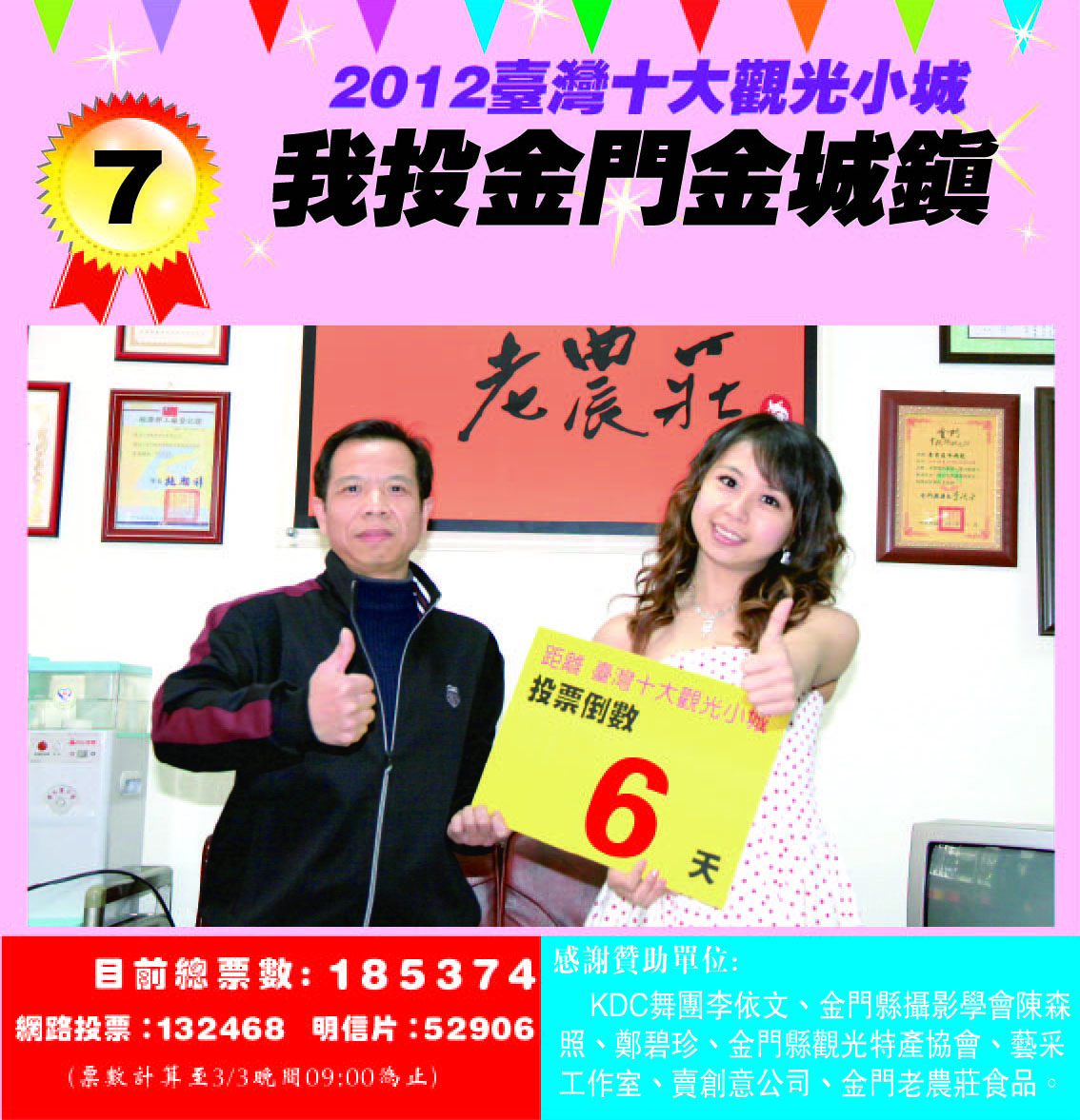 網路投票只剩六天 後浦小鎮暫居第七